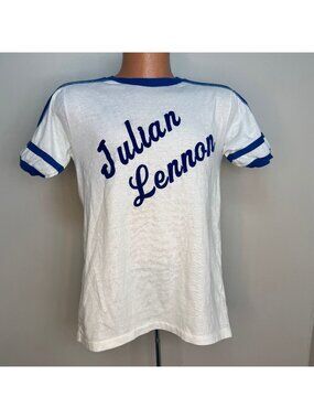 Vintage 1980s Julian Lennon T-Shirt, Bantam Size S/M, Ringer Tee